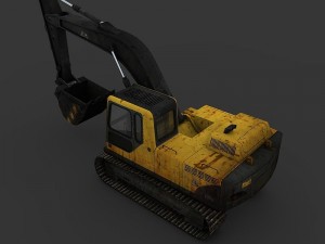 excavator rigged 3D Model