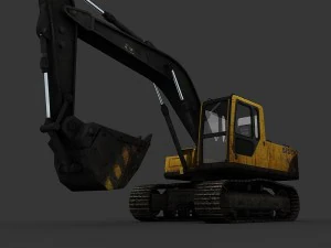 excavator rigged 3D Model