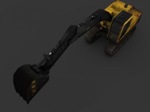 excavator rigged 3D Model