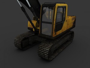 excavator rigged 3D Model