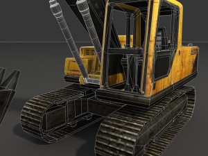 excavator rigged 3D Model