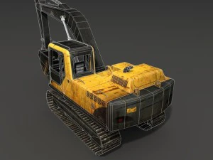 excavator rigged 3D Model