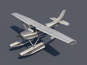 cessna 182 skylane seaplane 3Dモデル