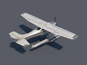 cessna 182 skylane seaplane 3Dモデル