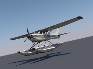 cessna 182 skylane seaplane 3Dモデル