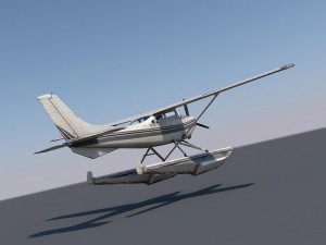 cessna 182 skylane seaplane 3Dモデル