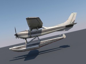 cessna 182 skylane seaplane 3Dモデル