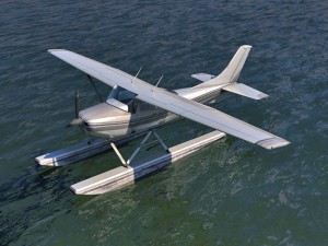 cessna 182 skylane seaplane 3Dモデル
