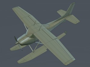 cessna 182 skylane seaplane 3Dモデル
