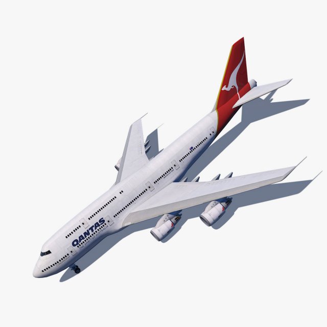 boeing 747-8i qantas Modelo 3D .c4d .max .obj .3ds .fbx .stl .blend 