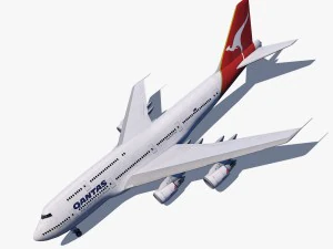 Boeing 747-8i Qanta Modello 3D