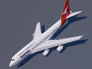 boeing 747-8i qantas Modelo 3D
