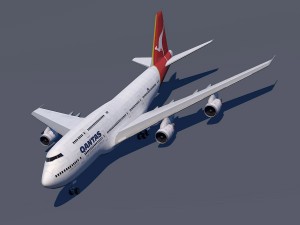 boeing 747-8i qantas Modelo 3D