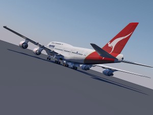 boeing 747-8i qantas Modelo 3D