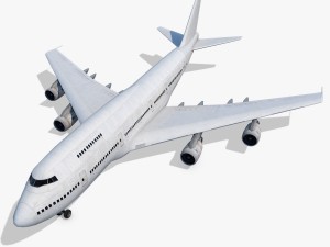 boeing 747-200 generic white 3D Model