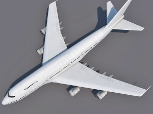 boeing 747-200 generic white Modello 3D