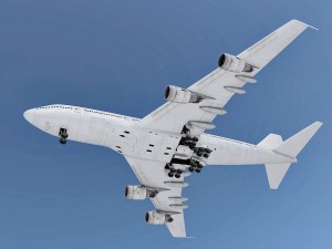 boeing 747-200 generic white Modello 3D