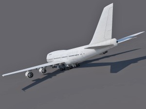 boeing 747-200 generic white Modello 3D