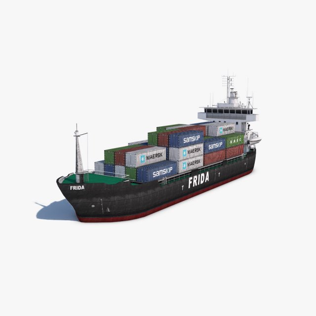 cargo ship Modello 3D .c4d .max .obj .3ds .fbx .stl .blend 