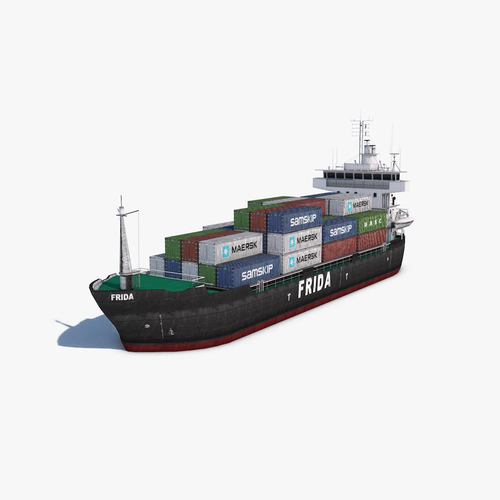navio de carga Modelo 3D .c4d .max .obj .3ds .fbx .stl .blend 