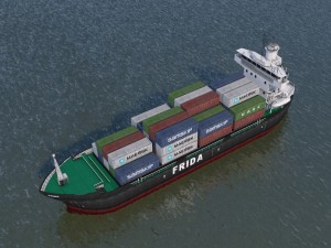 cargo ship Modello 3D