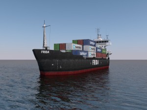 cargo ship Modello 3D