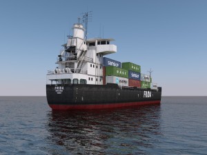 cargo ship Modello 3D