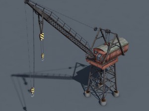 dock crane 3D मॉडल