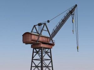 dock crane 3D मॉडल