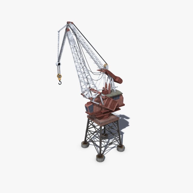 dock crane 3D Модель .c4d .max .obj .3ds .fbx .stl .blend 