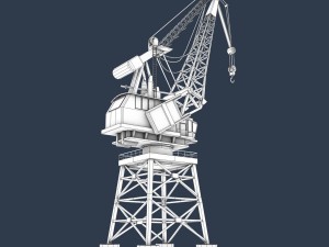 dock crane 3D Модель