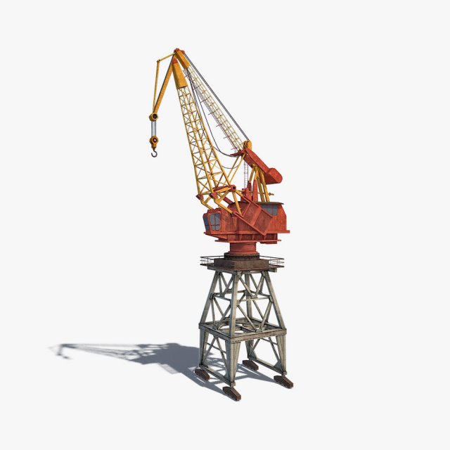 dock crane 3D Модель .c4d .max .obj .3ds .fbx .stl .blend 