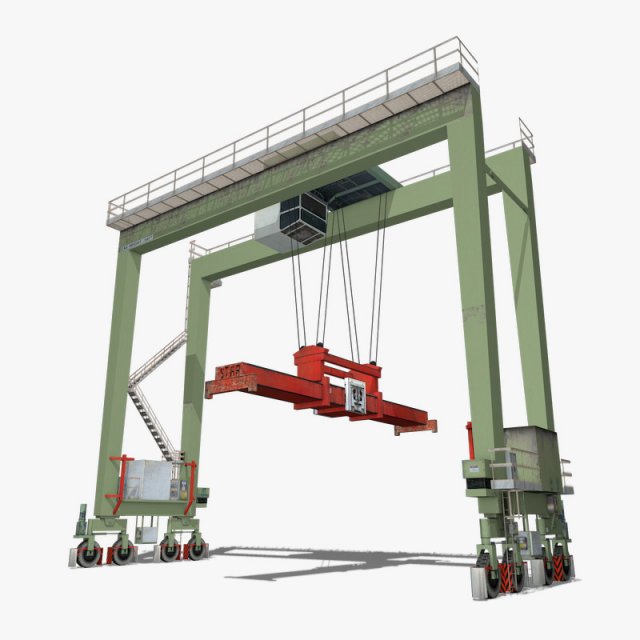 gantry crane 3D मॉडल .c4d .max .obj .3ds .fbx .stl .blend 
