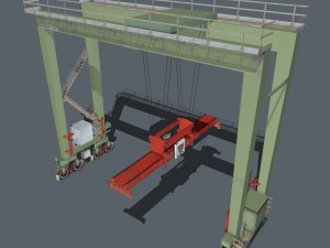 gantry crane 3D मॉडल