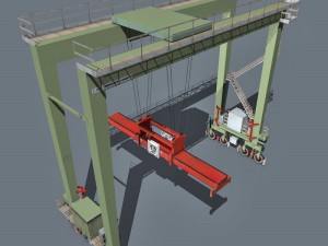 gantry crane 3D मॉडल