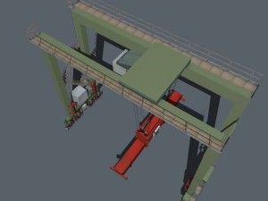 gantry crane 3D मॉडल