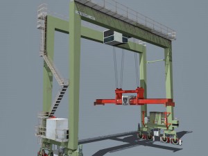 gantry crane 3D मॉडल