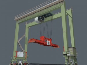 gantry crane 3D मॉडल