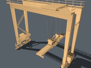 gantry crane 3D मॉडल