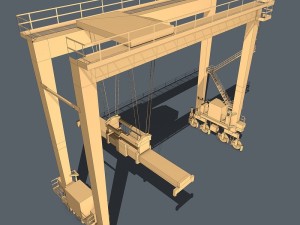 gantry crane 3D मॉडल