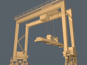 gantry crane 3D मॉडल