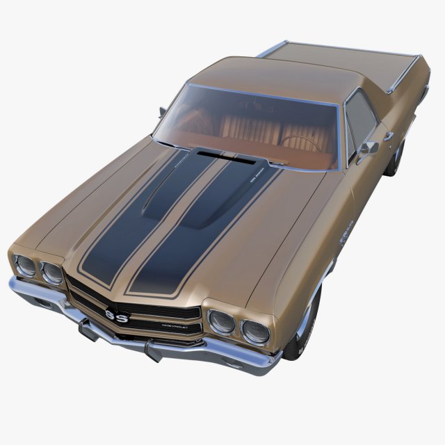 chevrolet el camino 3D Model .c4d .max .obj .3ds .fbx .stl .blend 