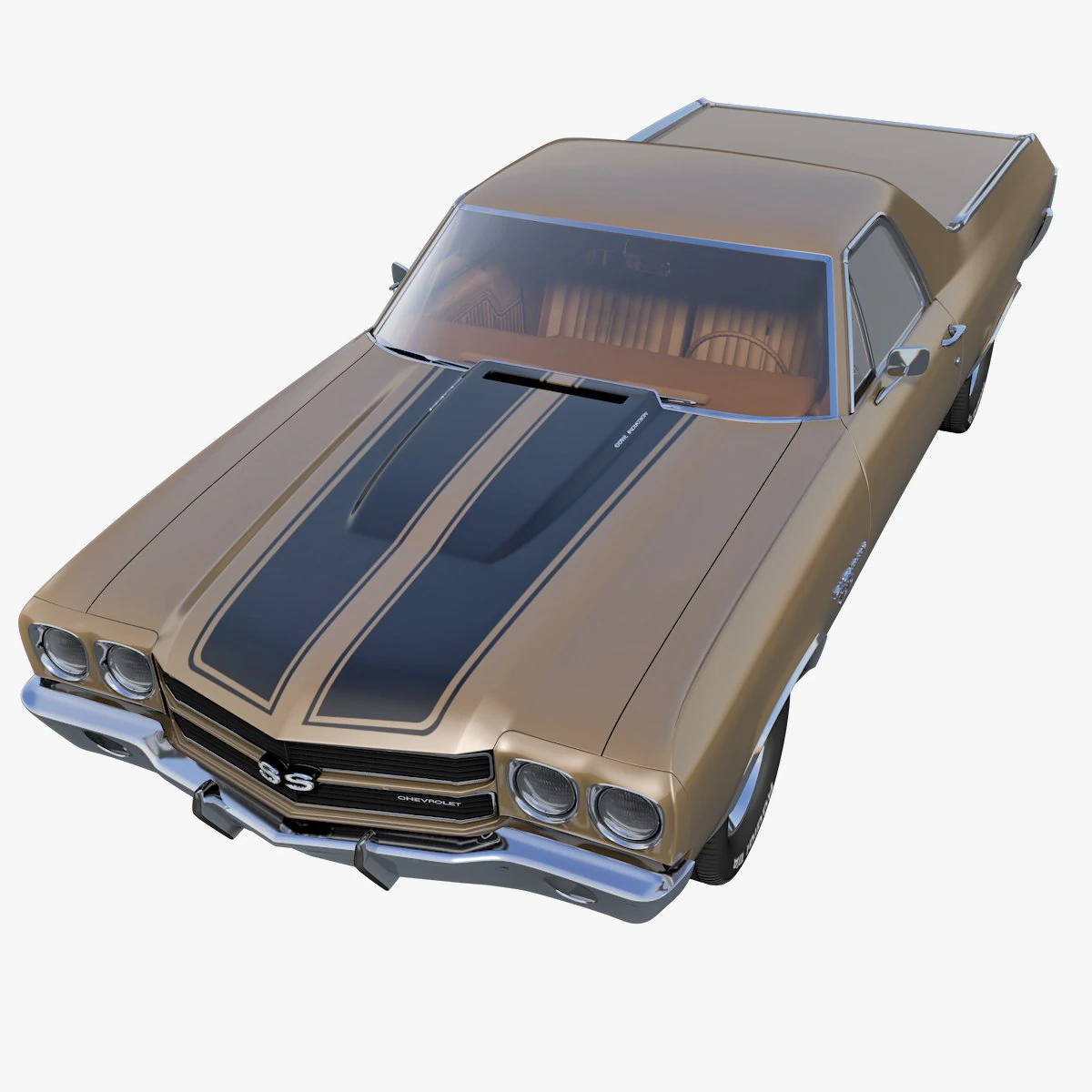 Chevrolet el camino 3D Model .c4d .max .obj .3ds .fbx .stl .blend 