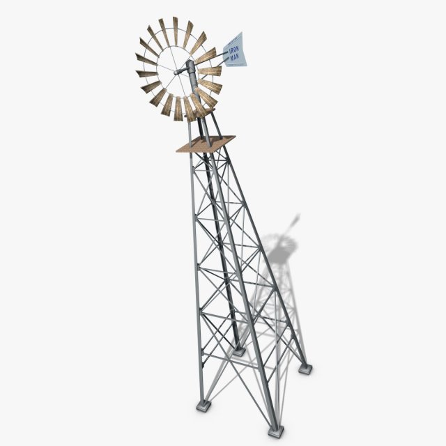 windmill Model 3D .c4d .max .obj .3ds .fbx .stl .blend 