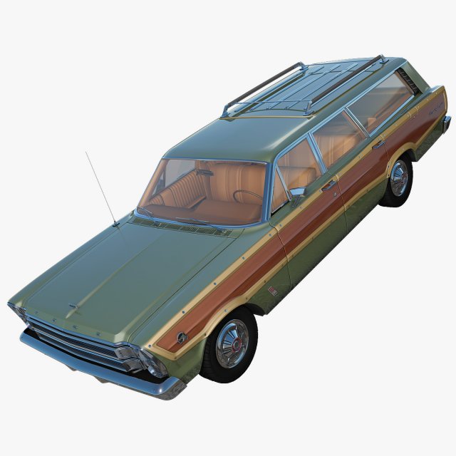ford country squire 1966 3D Model .c4d .max .obj .3ds .fbx .stl .blend 