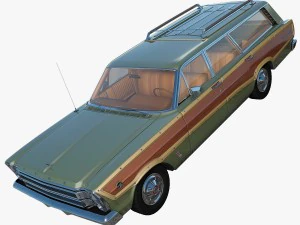 Форд Кантри Сквайр 1966 года 3D Модель
