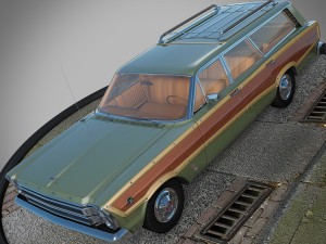 ford country squire 1966 3D Model