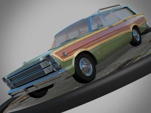 ford country squire 1966 3D Model