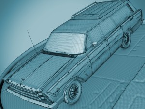 ford country squire 1966 3D Model