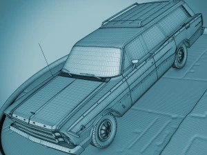 ford country squire 1966 3D Model